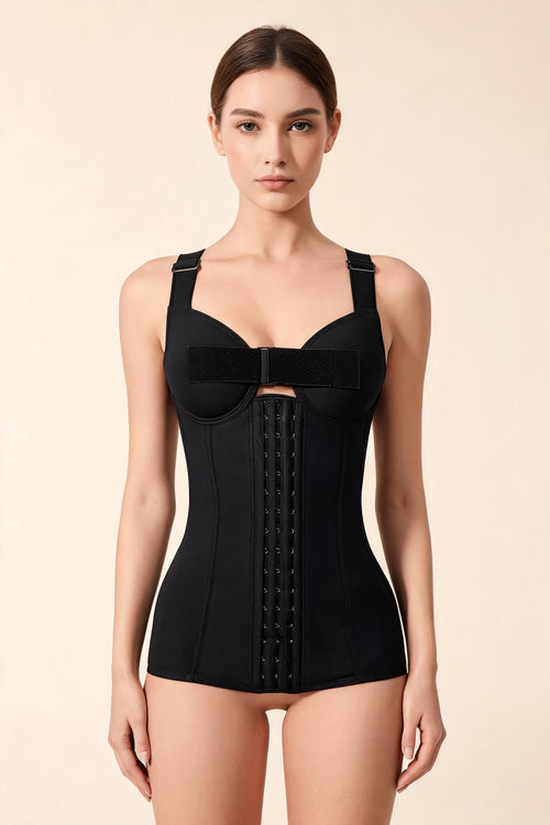 Thermal Waist Trainer Vest black neoprene compression